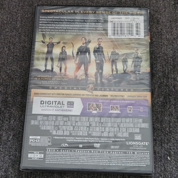 The Hunger Games: Catching Fire (DVD,‎ 2013) SEALED - Picture 2 of 6